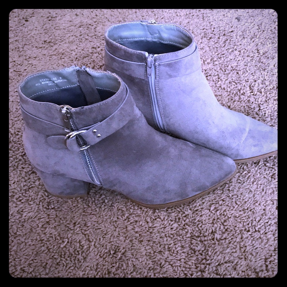 Light Grey Ankle Boots.